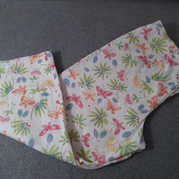 Sag Harbor Sport Capri's Cheerful Floral Pattern - Size 14 - Picture 1 of 10